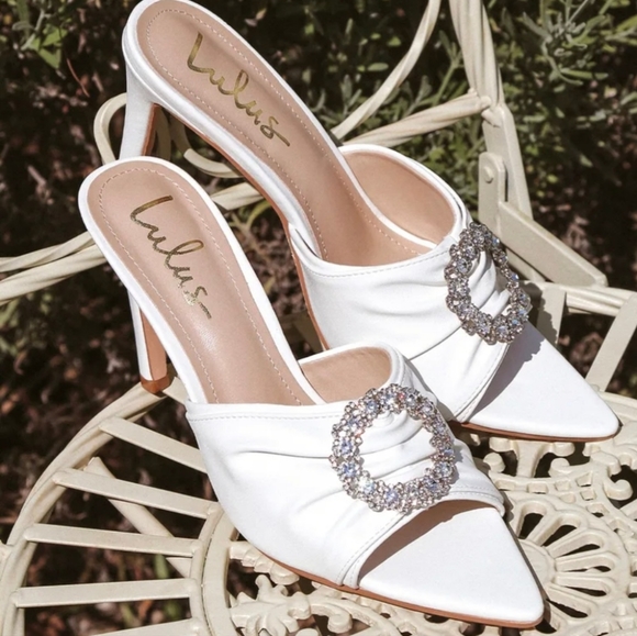 Lulu's Pointed toe high heels sandal White Size 7 Brand New ( Ss4 ) - Picture 3 of 8